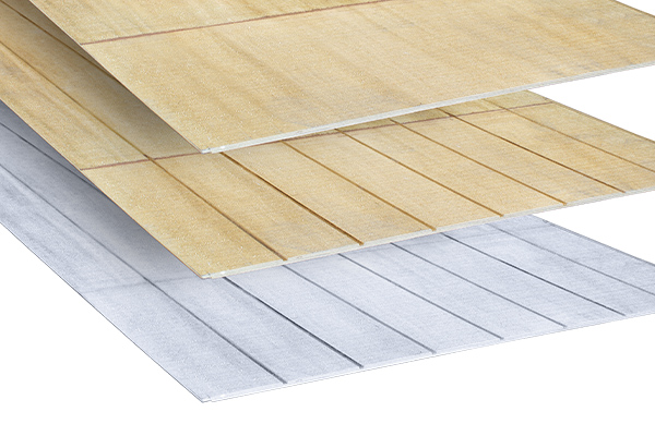 CoreClad external textured ACQ treated grooved, primed grooved, and natural plywood cladding